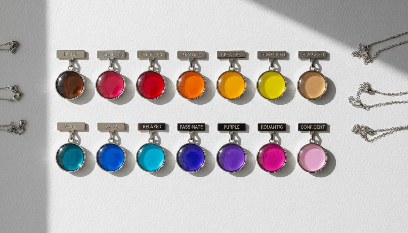 Complete Color Chart: What Each Shade Reveals , color meanings for mood necklace guide by LEXAZI