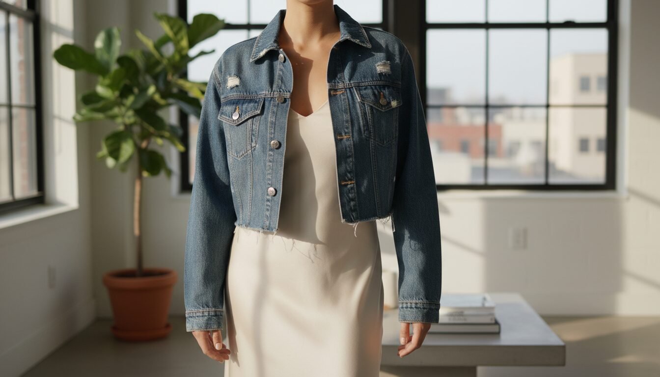 Why a Cropped Denim Jacket Is a Wardrobe Essential - cropped denim jacket | LEXAZI