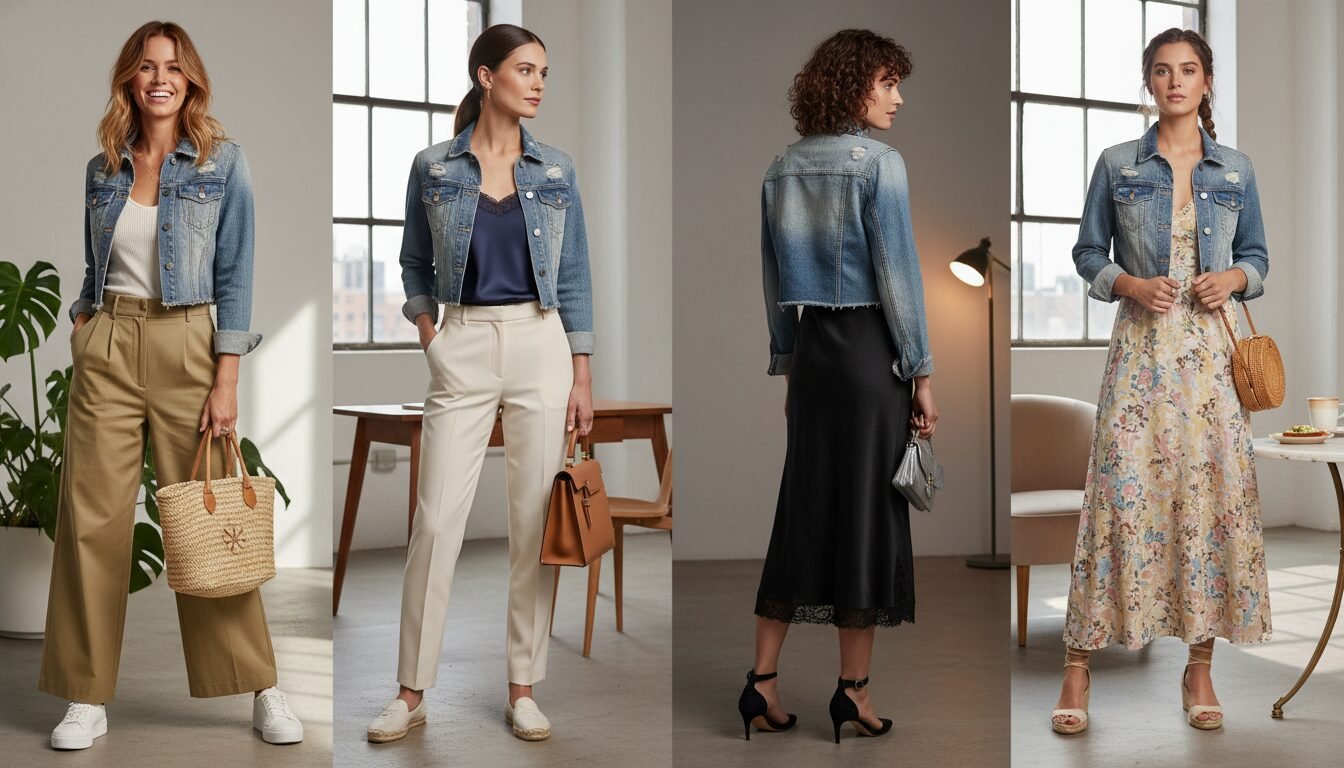 How to Style a Cropped Jean Jacket for Every Occasion - cropped jean jacket | LEXAZI
