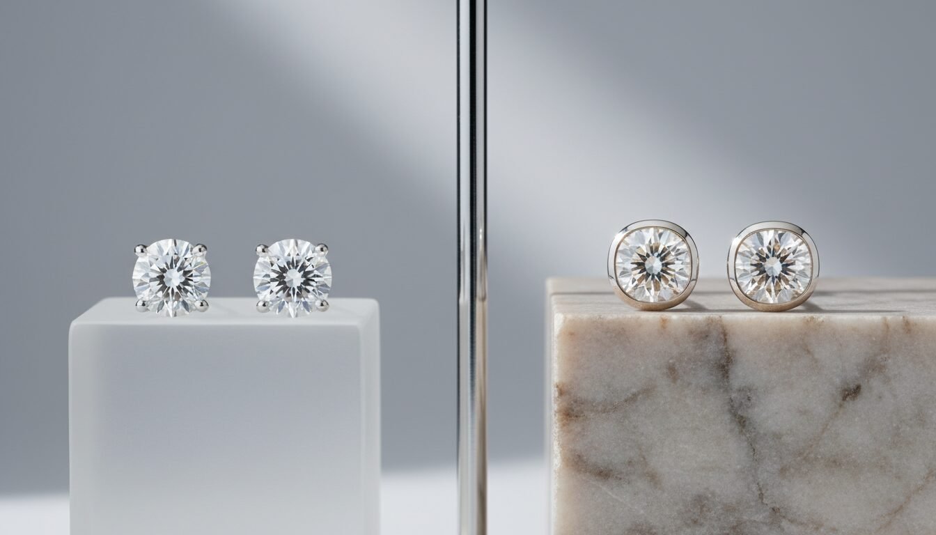 Lab-Grown vs Natural Diamond Earrings - Diamond Earrings Guide | Lexazi