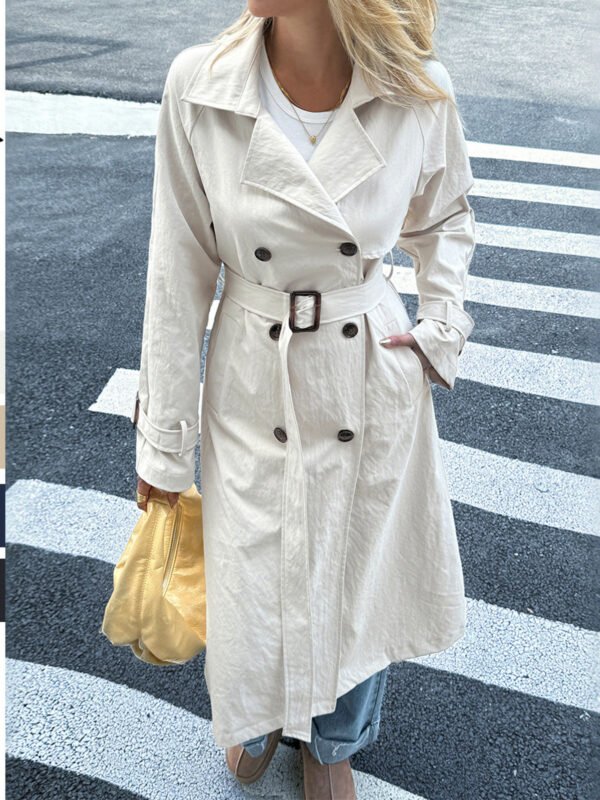 Double-Breasted Belted Trench Coat | Coats and Jackets - View 1