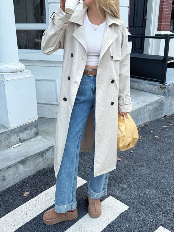 Double-Breasted Belted Trench Coat | Coats and Jackets - alternate view