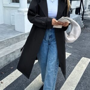 Double-Breasted Belted Trench Coat | Coats and Jackets - image 5