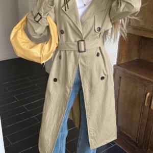 Double-Breasted Belted Trench Coat | Coats and Jackets - image 8