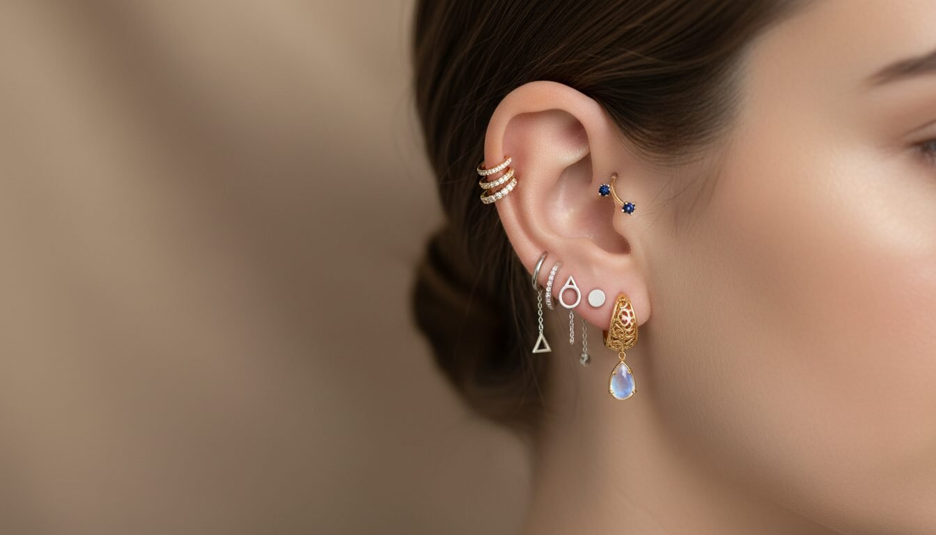 Cartilage Piercing Earrings: From Helix to Rook - earrings types of piercings | LEXAZI