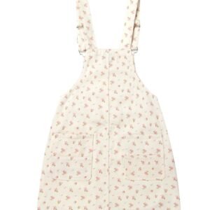 Floral Print Square Neck Overall Dress - Cotton Resort Wear - image 2