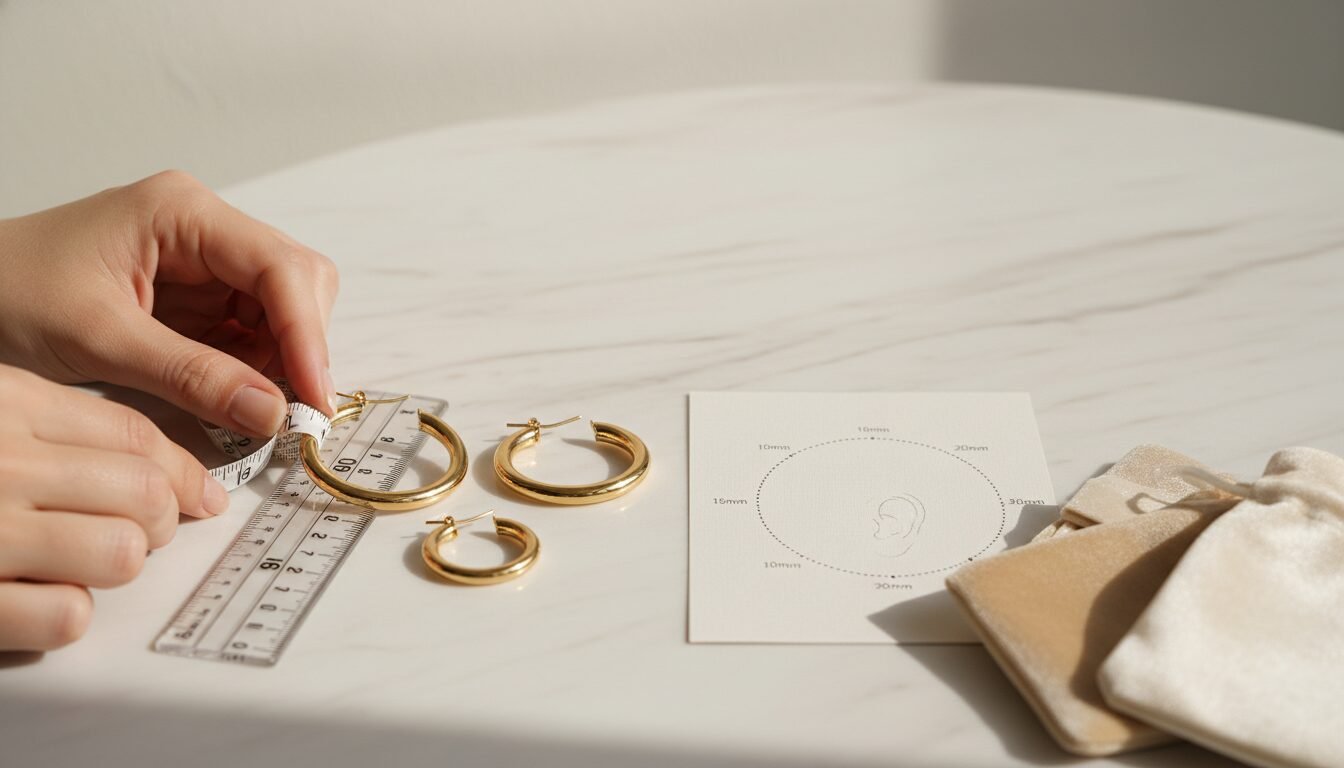 How to Measure for the Perfect Fit - gold hoop earrings for women | LEXAZI