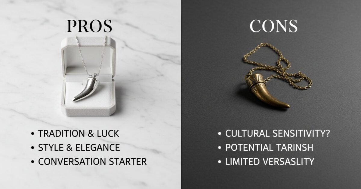 Pros and Cons - italian horn necklace | LEXAZI