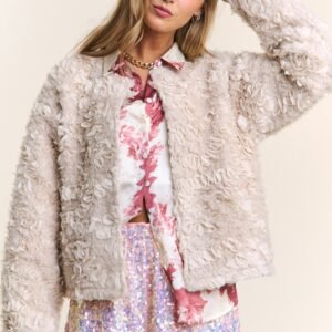 J.NNA Mixed Fabric Chic Jacket - image 2