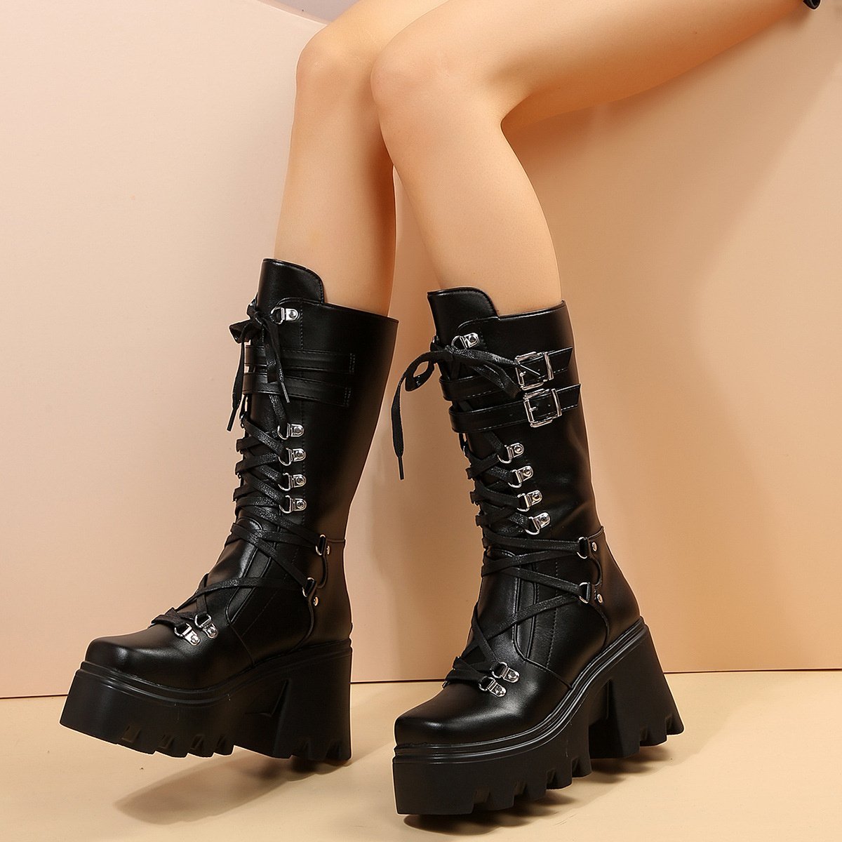 Lace-Up Platform Boots | Sneakers for Sale Womens