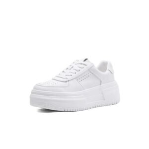 Comfortable Sneakers for Women - Lace Up Platform White - image 5