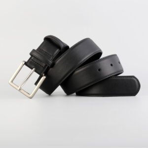 Genuine Leather Belt with Silver Buckle - Resort - image 2