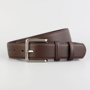 Genuine Leather Belt with Silver Buckle - Resort - image 4