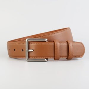 Genuine Leather Belt with Silver Buckle - Resort - image 6