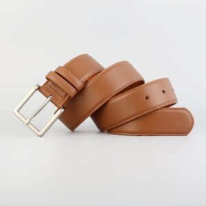 Genuine Leather Belt with Silver Buckle - Resort - image 7
