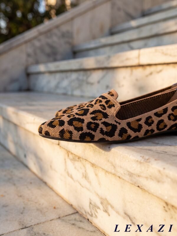 Leopard Pointed-Toe Flats for Resort Chic Style - alternate view