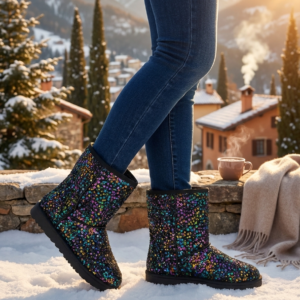 Women's Sequin Snow Boots for Après-Ski Style - image 1