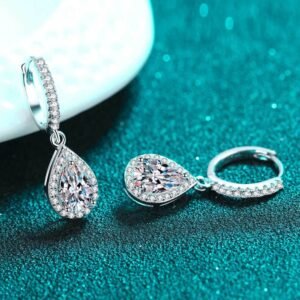 Moissanite Teardrop Earrings - image 5