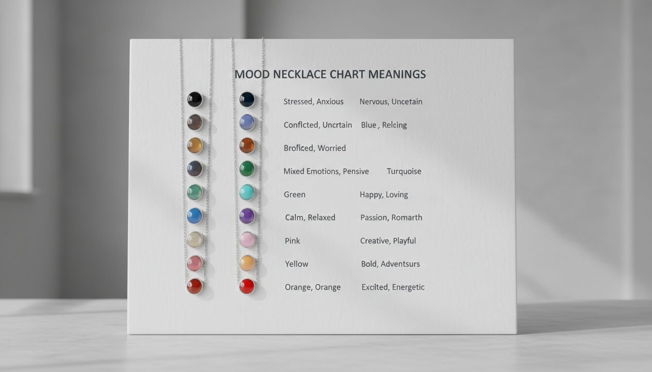 Complete Mood Necklace Color Chart and Meanings - mood necklace colours and meanings | LEXAZI