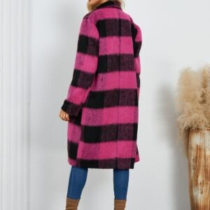 Plaid Double-Breasted Coat - Stylish Denim Coat Gap Filler - image 10