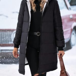 Canada Goose Style Quilted Puffer Coat with Hood - image 3