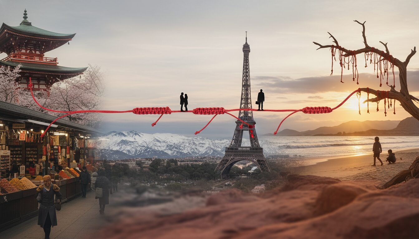 The Global Journey of the Red String - red string bracelet | LEXAZI
