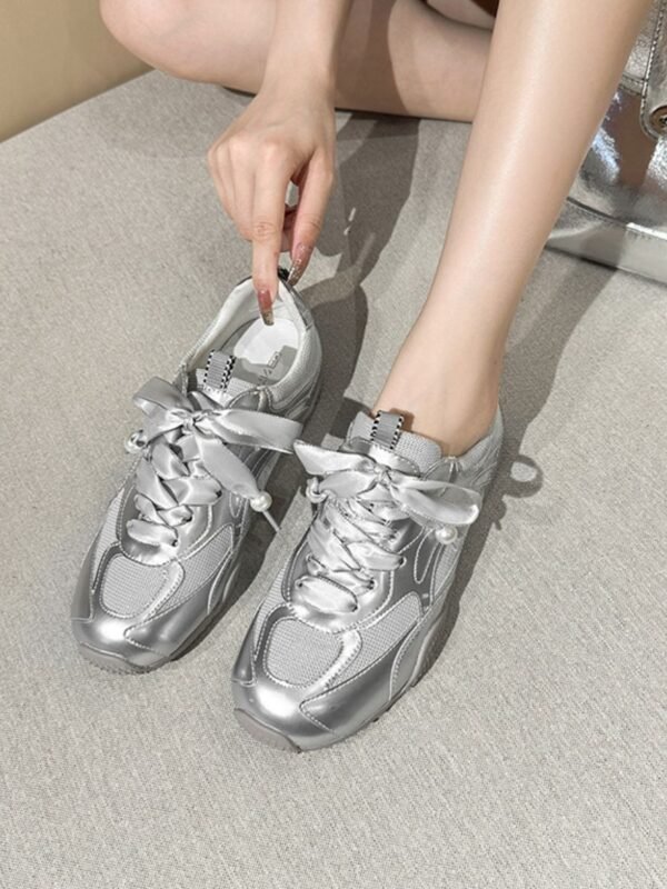 Work Sneakers Womens Round Toe Flats - LEXAZI - View 1