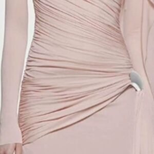 Ruched Draped Long Sleeve Maxi Dress - image 6