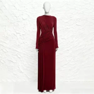 Ruched Long Sleeve Maxi Dress - image 4