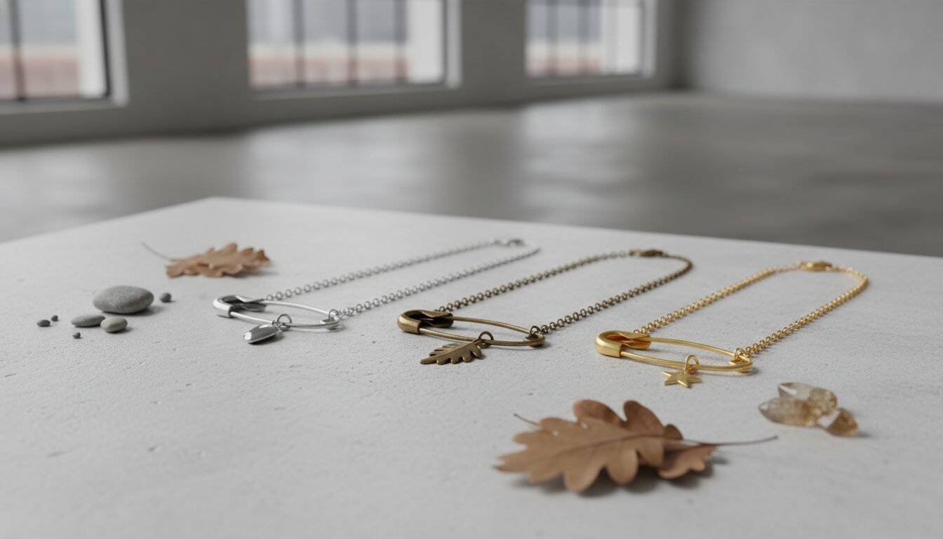 How the Safety Pin Necklace Meaning Varies by Material - safety pin necklace meaning | LEXAZI
