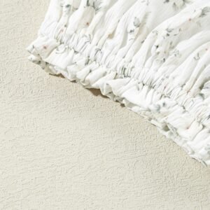 Smocked Printed Jumpsuit – White Resort Wear - image 5