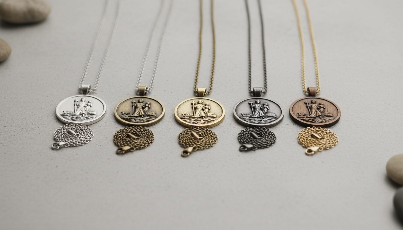 St. Christopher Necklace Material Comparison - st christopher necklace | LEXAZI