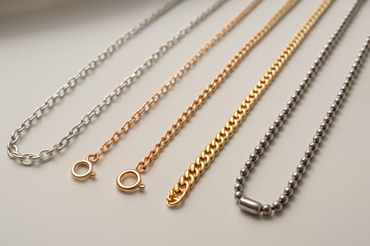 Popular Metals and Materials for Chains of This Length - 18 inch necklace | LEXAZI