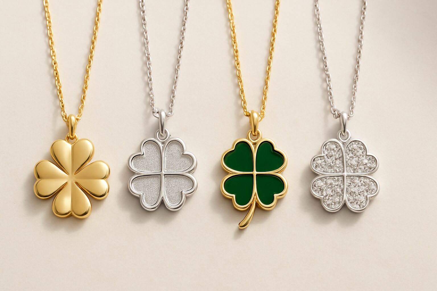 Types of Four Leaf Clover Necklaces - four leaf clover necklace | LEXAZI