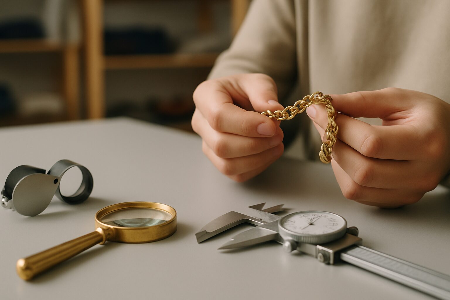 Key Tools and Skills for Inspecting Thrift Store Jewelry - reseller finds gold bracelet thrift store | LEXAZI