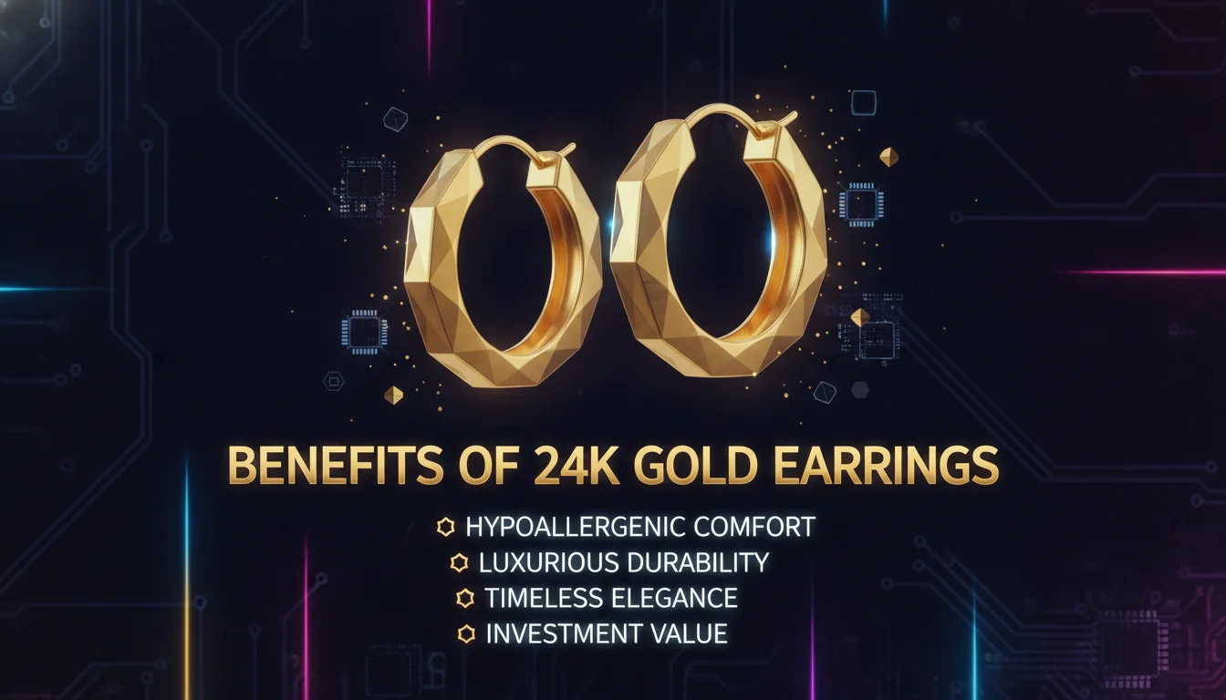 Benefits of 24k Gold Earrings — illustrated overview