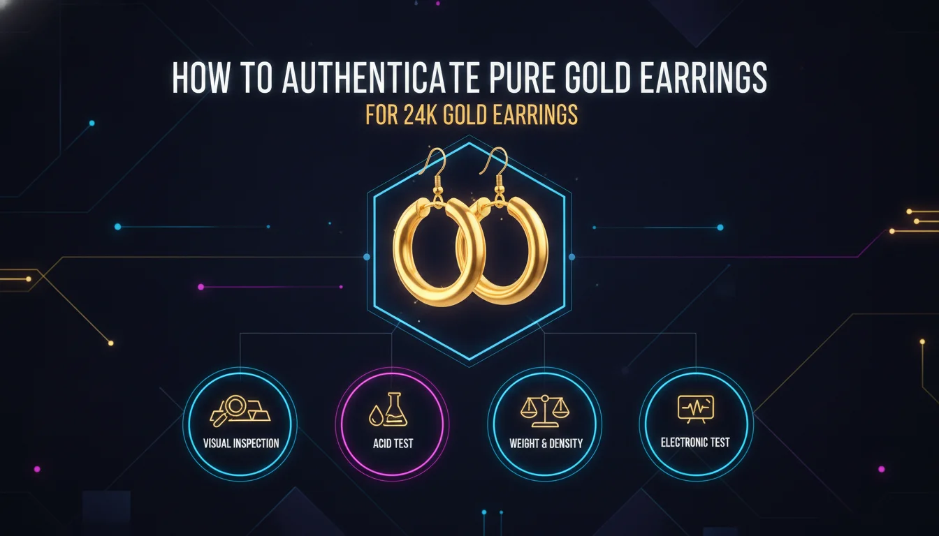 Concept illustration for How to Authenticate Pure Gold Earrings