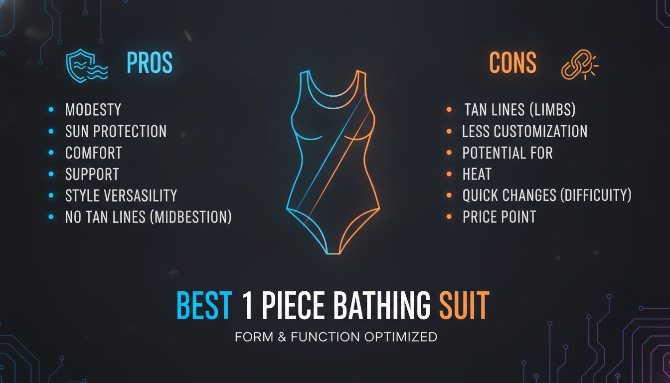 Pros and Cons of One-Piece Swimsuits — illustrated overview