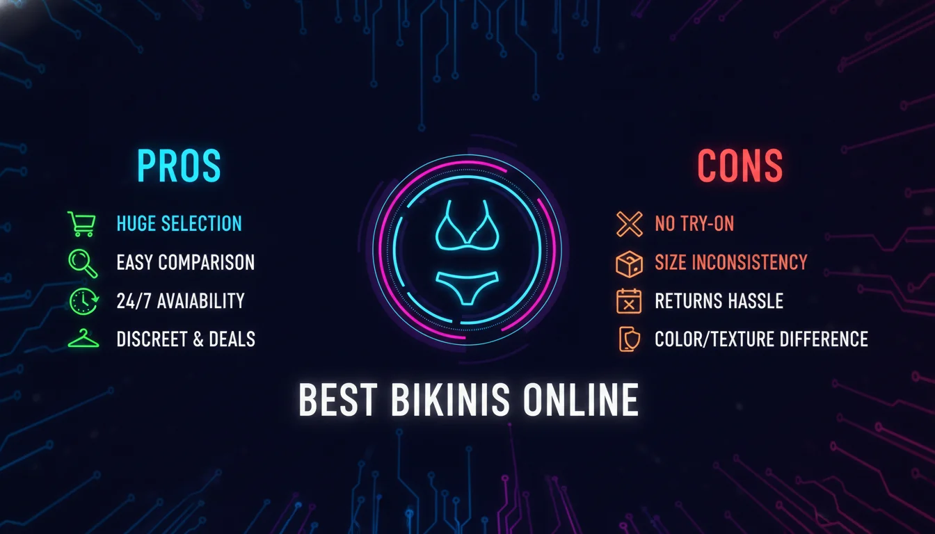 Pros and Cons of Shopping for Bikinis Online — illustrated overview