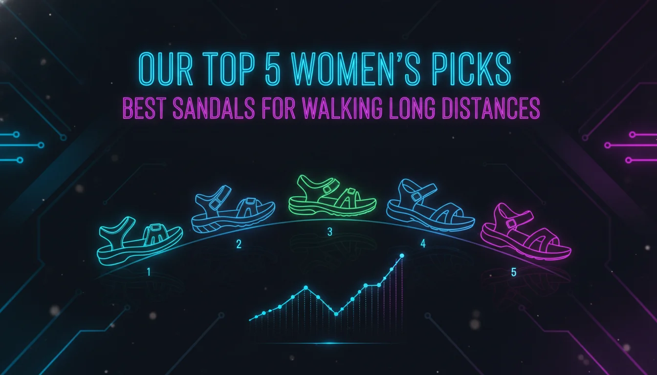 Concept illustration for Our Top 5 Women's Picks for the Best Sandals for Walking Long Distances