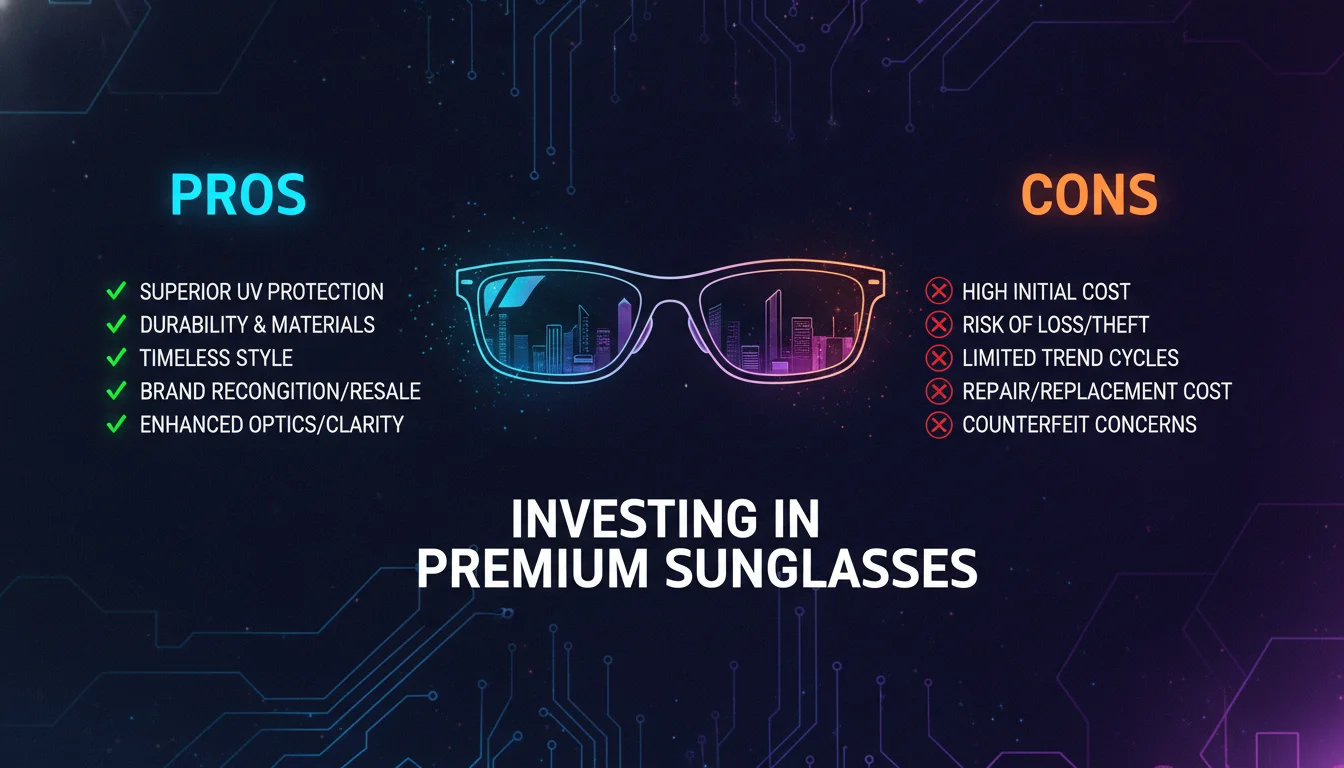 Visual guide to Pros and Cons of Investing in the Best Sunglasses Brands