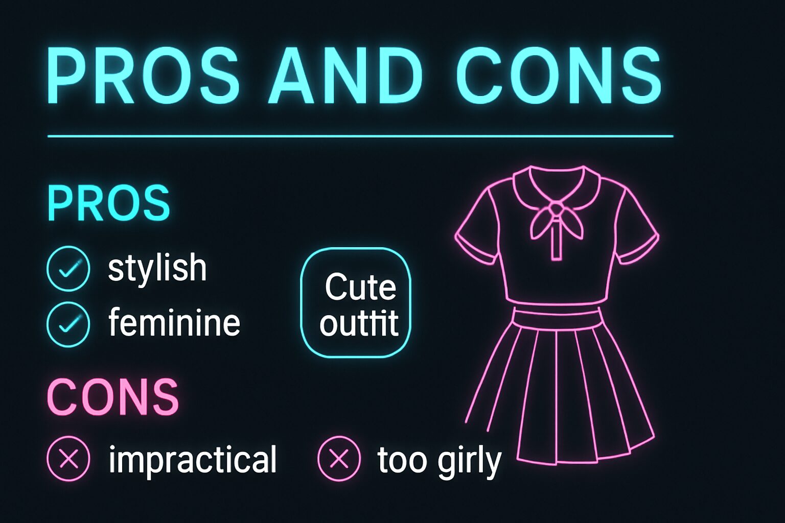 Pros and Cons — illustrated overview
