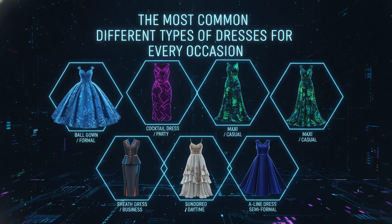 The Most Common Different Types of Dresses for Every Occasion — illustrated overview