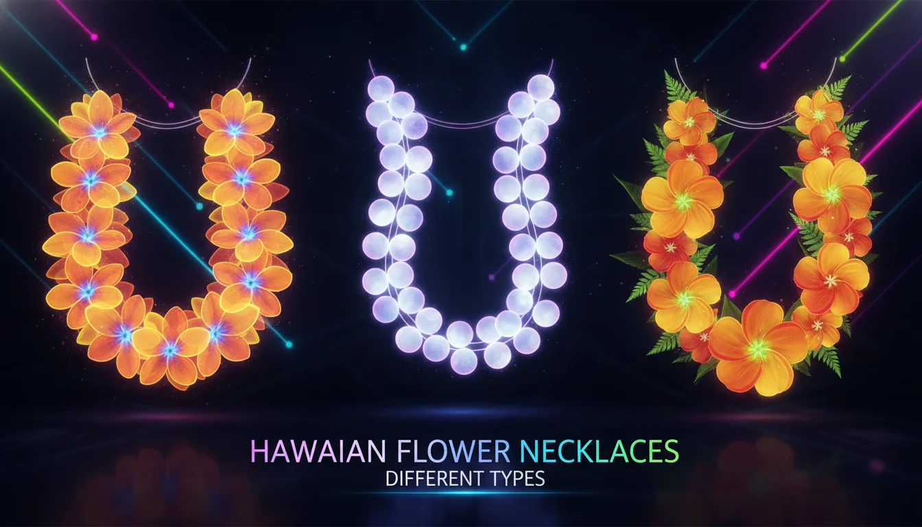 Visual guide to Different Types of Hawaiian Flower Necklaces