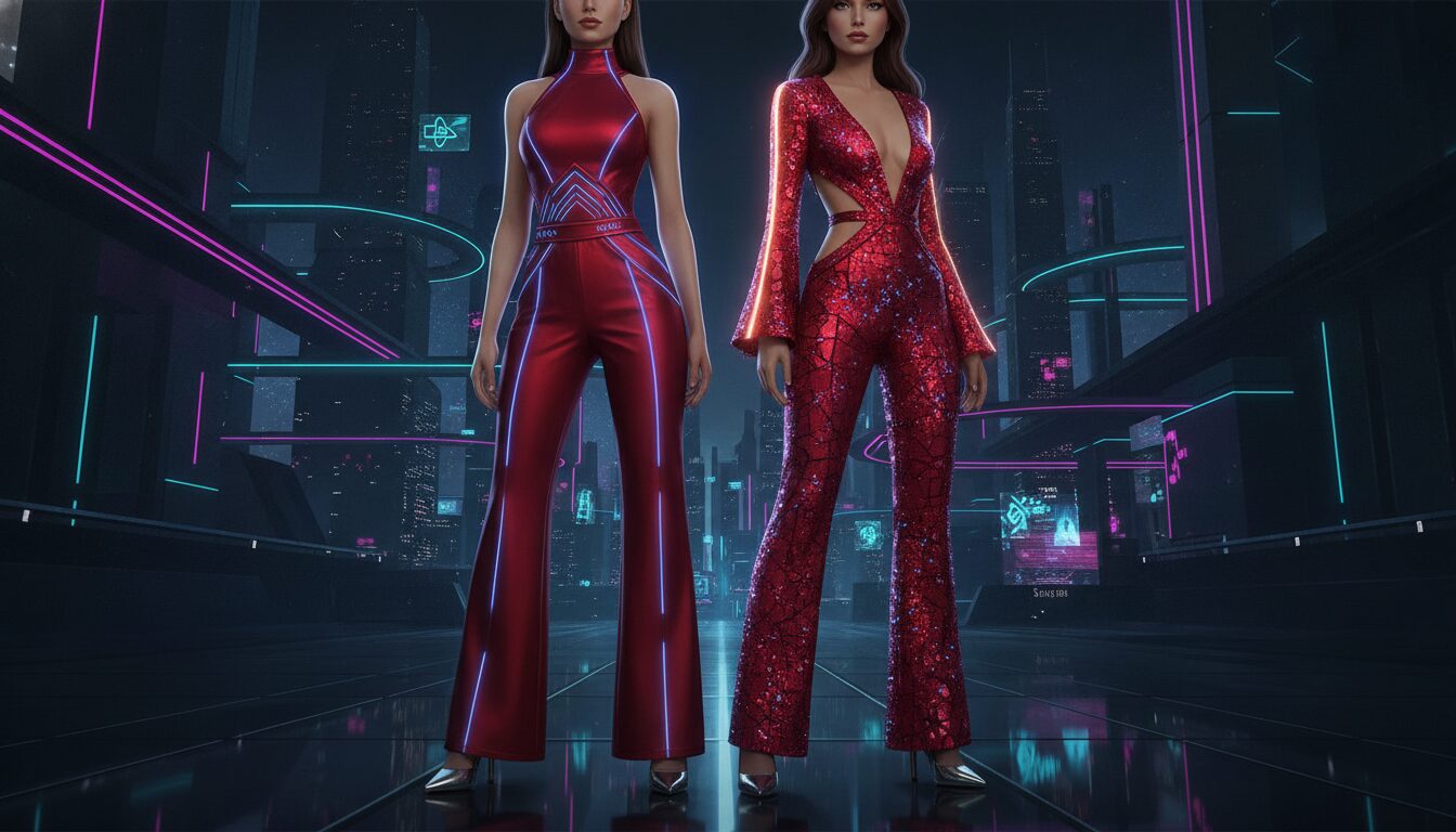 Concept illustration for Formal and Evening Red Jumpsuit Outfits
