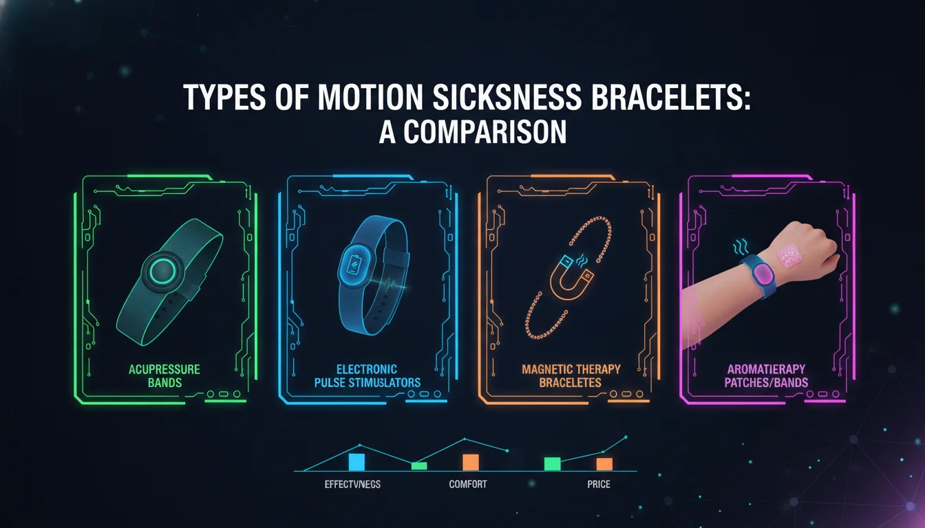 Concept illustration for Types of Motion Sickness Bracelets: A Comparison