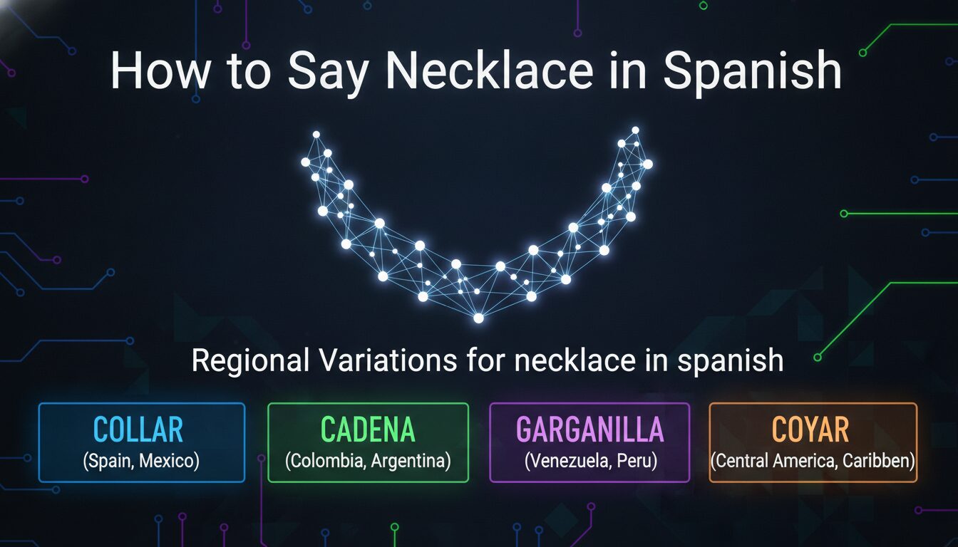 How to Say Necklace in Spanish: Regional Variations — illustrated overview