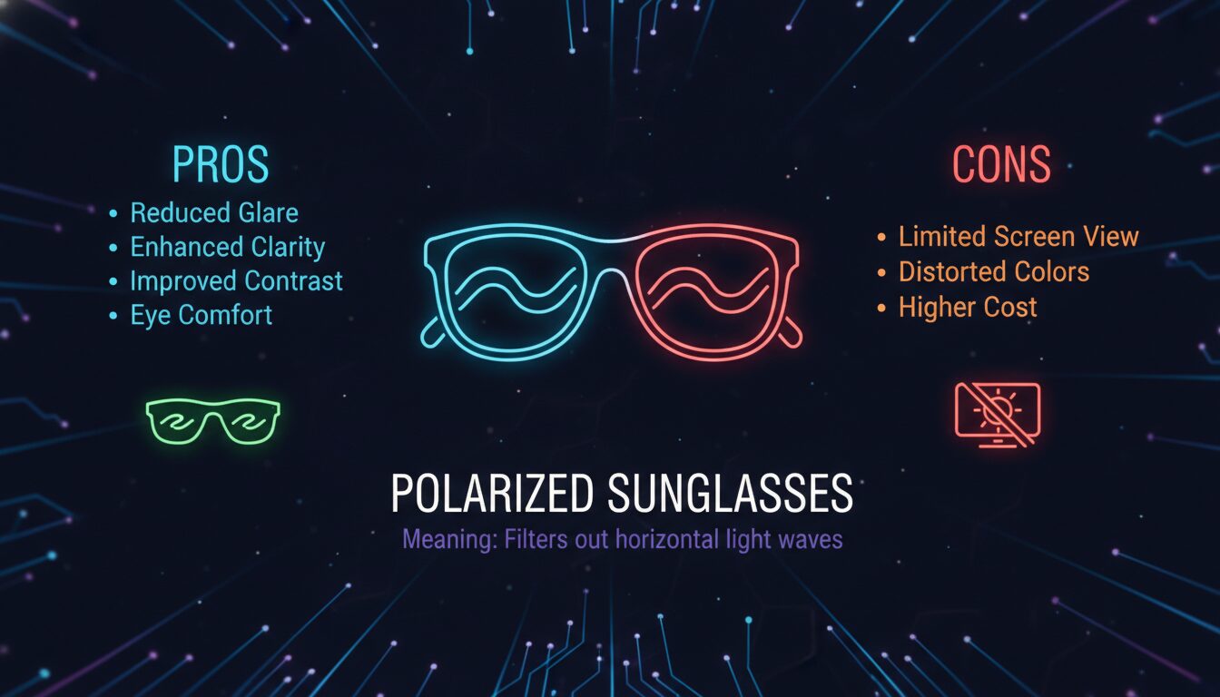 Visual guide to Pros and Cons of Polarized Sunglasses