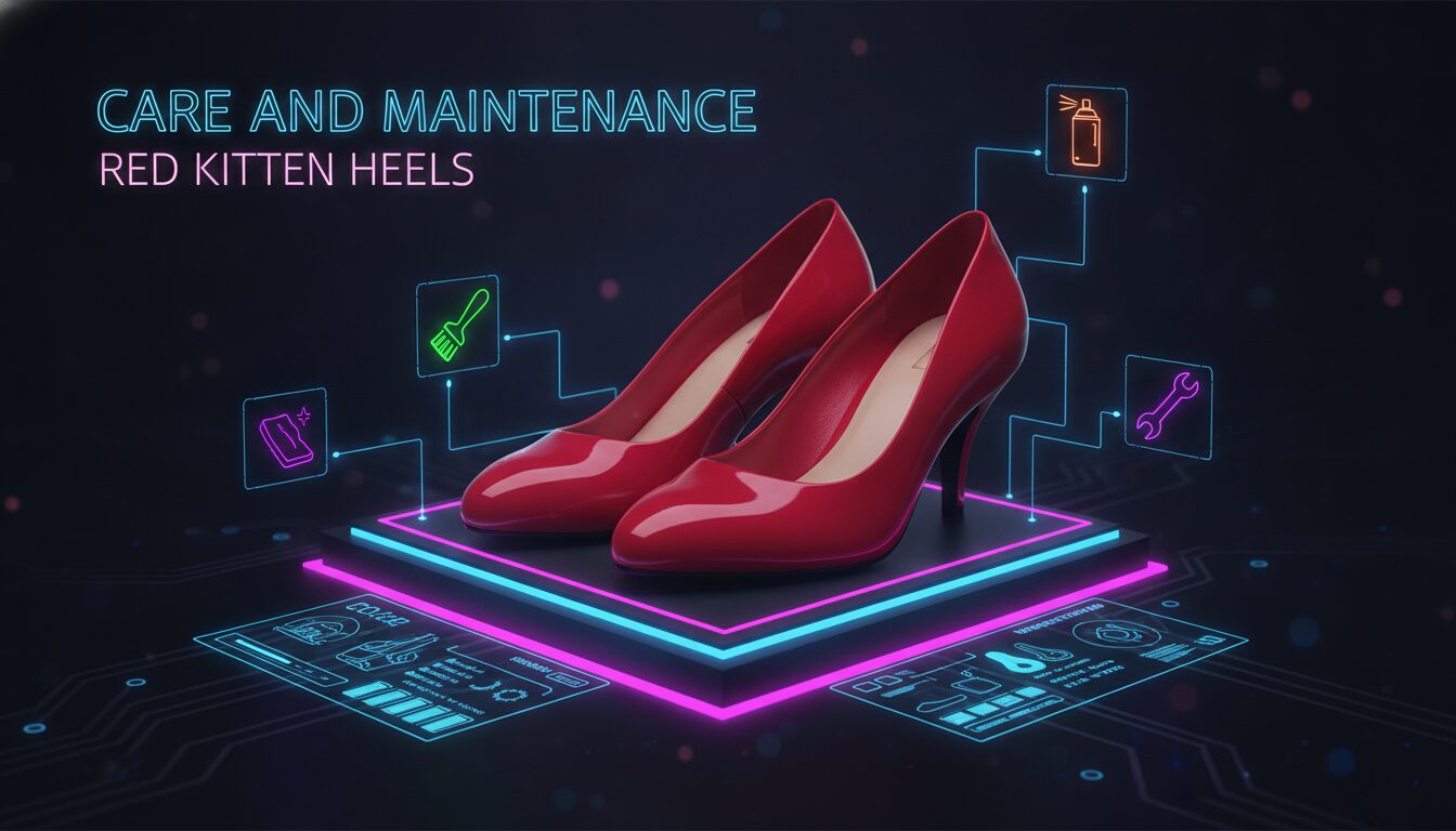 Concept illustration for Care and Maintenance for Red Kitten Heels