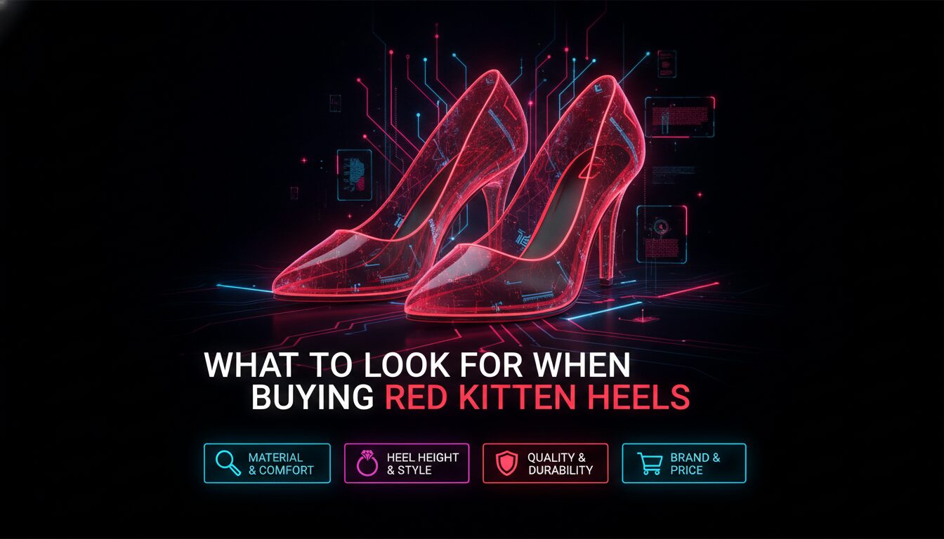 Illustration of What to Look For When Buying Red Kitten Heels